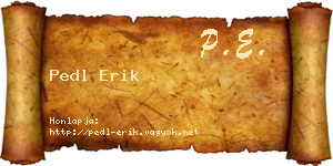 Pedl Erik névjegykártya